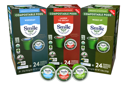 Smile Coffee Werks® Enhances Sustainability with Fair Trade and USDA Organic Certifications
